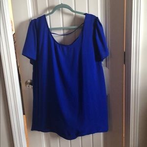 Blue chiffon blouse